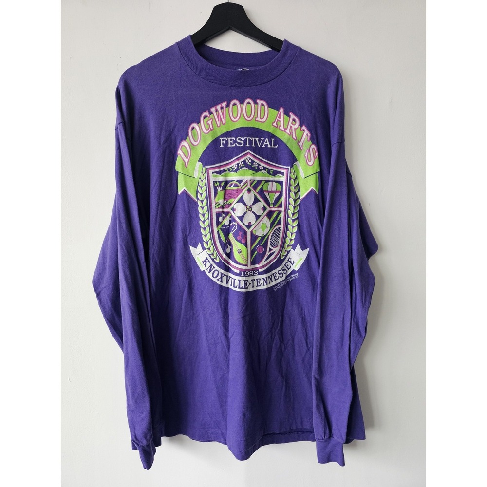 Vintage Dogwood Arts Festival Shirt Mens XL Purple Knoxville Tennessee 90s USA - Picture 1 of 6